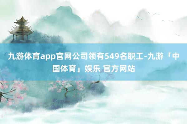 九游体育app官网公司领有549名职工-九游「中国体育」娱乐 官方网站